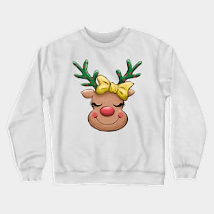 reindeer red nose christmas Crewneck Sweatshirt